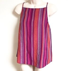 🆕 A New Day linen striped camisole tank top